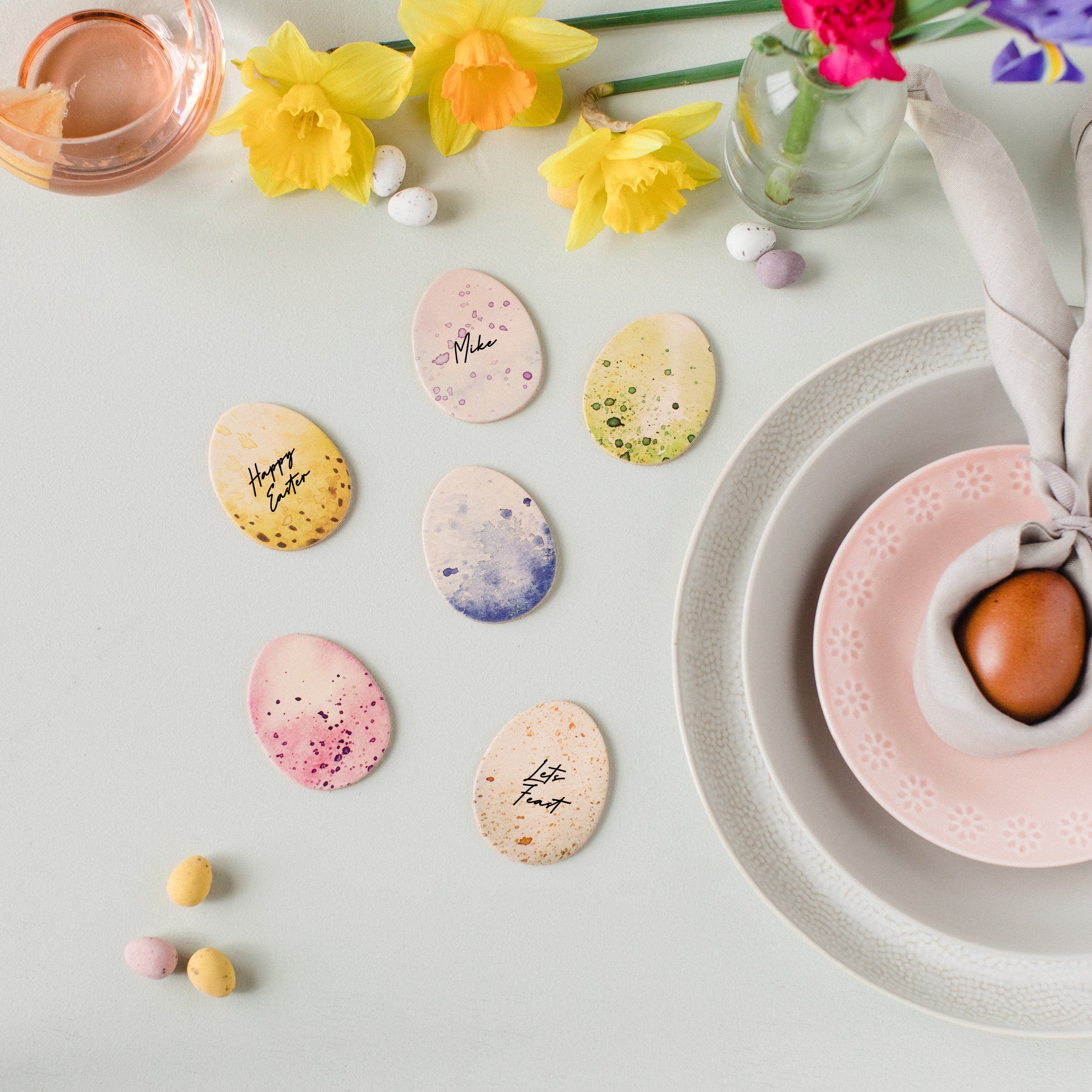 Personalised Easter Table Place Setting