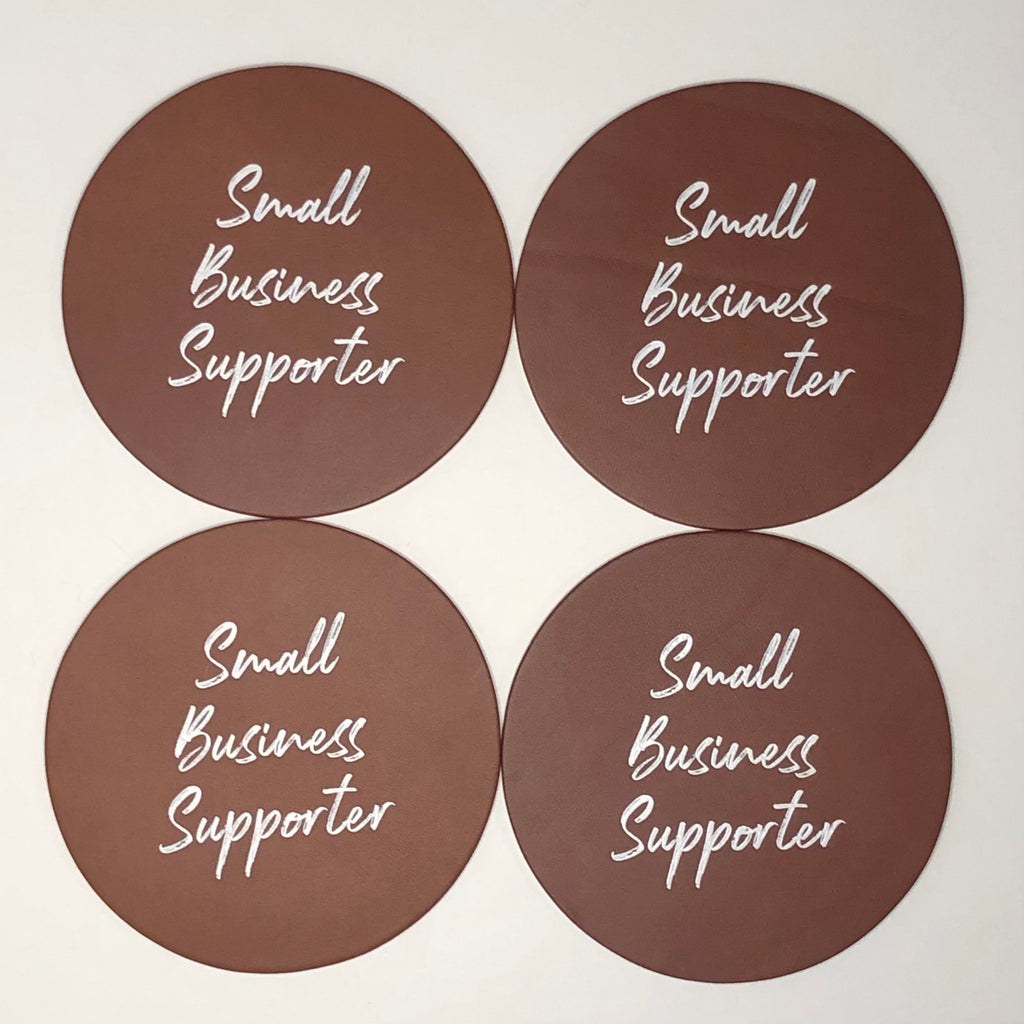 Sample Set of 4x Small Business Supporter Coasters